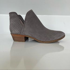 Women’s gray perforated bootie